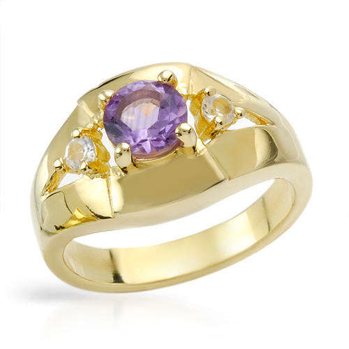 ***R1800*** THREE STONE RING WITH 0.90ctw Precious Stones, US SIZE 7